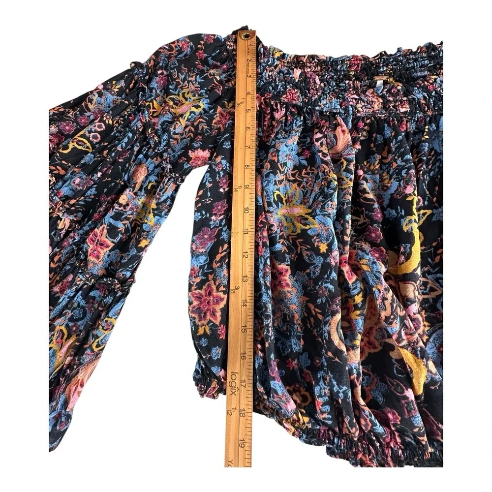 Free People Free Spirit Off The Shoulder Floral Print‎ Top Size Small